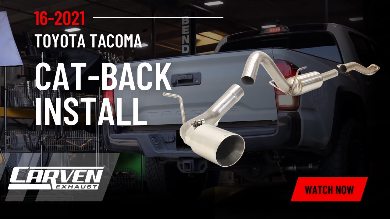 2016-2023 Toyota Tacoma Cat-Back Exhaust Install/Overview Video by Carven Exhaust #exhaust #tacoma