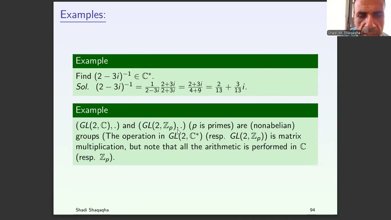 Video 4: Matrix Groups and Translations