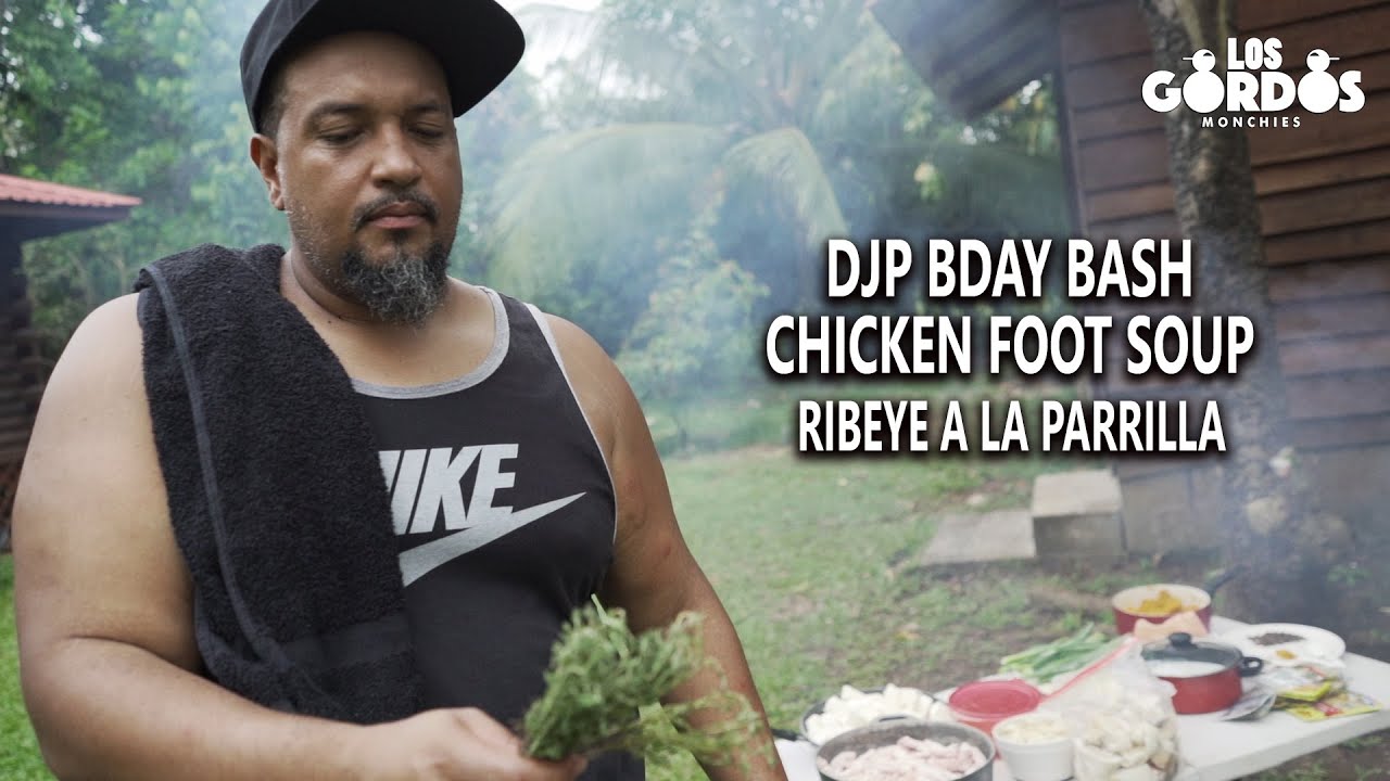 Los Gordos Monchies - cumpleaños de DjP (Ribeye a la parrilla y Sopa de Patas de pollo)