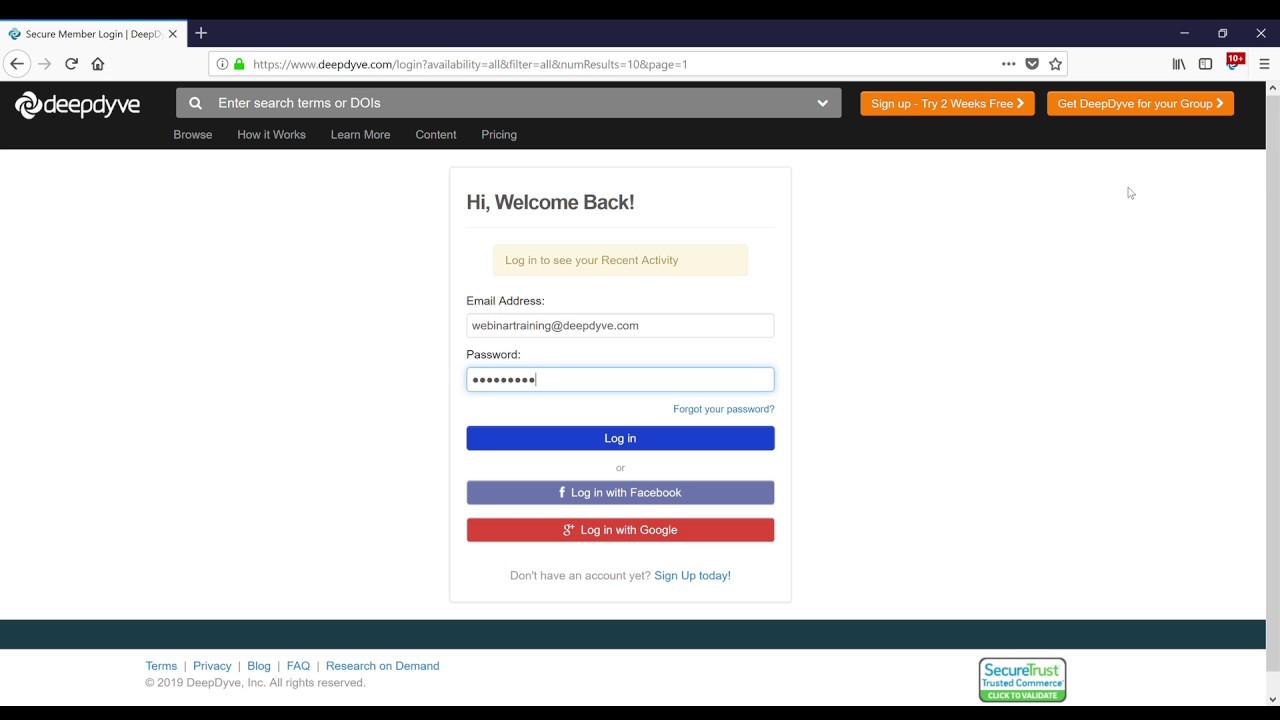 DeepDyve webinar