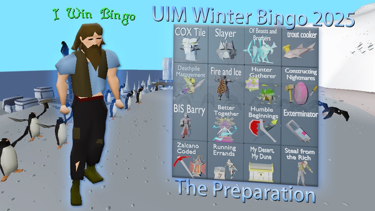 Runescape, but my Ultimate Ironman is locked to Bingo events