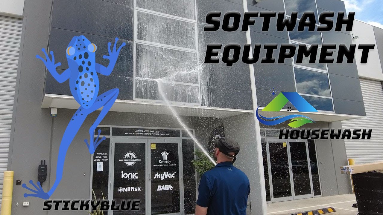 SoftWash Equipment - Sticky Blue-  House Wash Chemicals and a Complete Overview