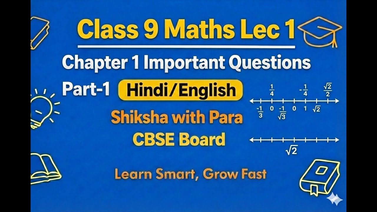 ⭐ CBSE Class 9 Maths Ch 1 | Important Questions Part 1 | Number Systems | CBSE 2026 | #class9