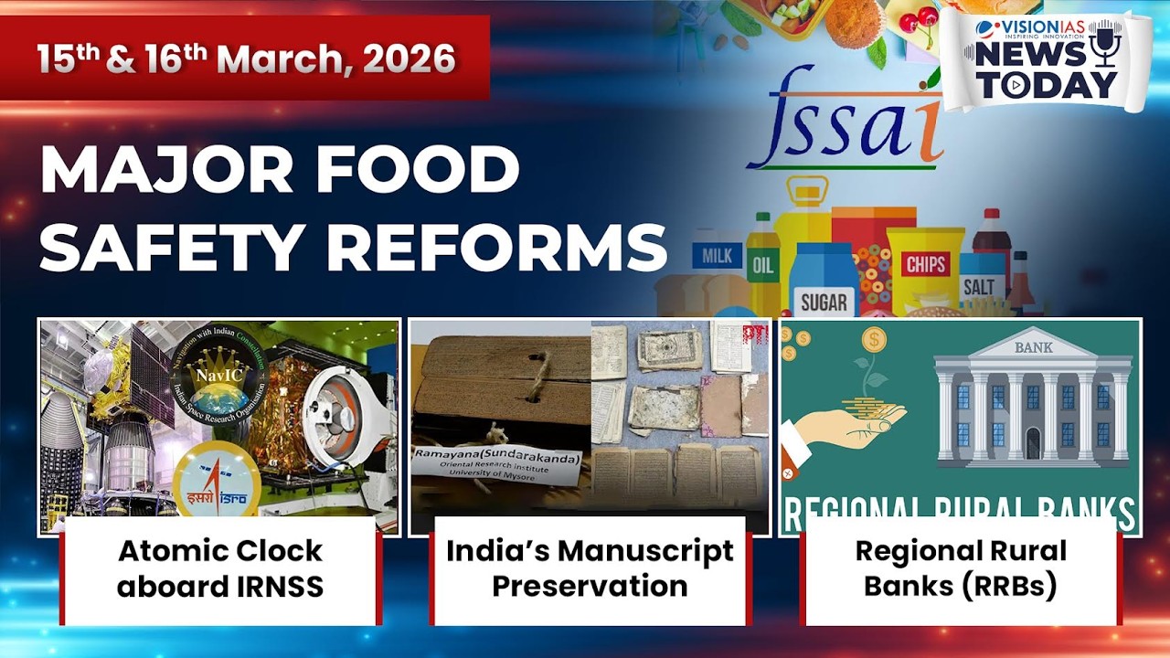 News Today | Daily Current Affairs | 15th & 16th March, 2026