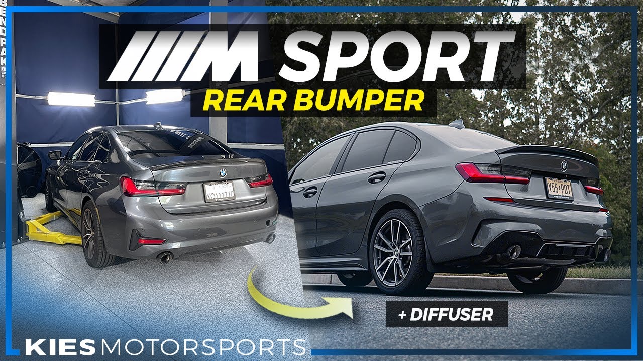 Задний бампер M SPORT + диффузор для BMW G20 330i