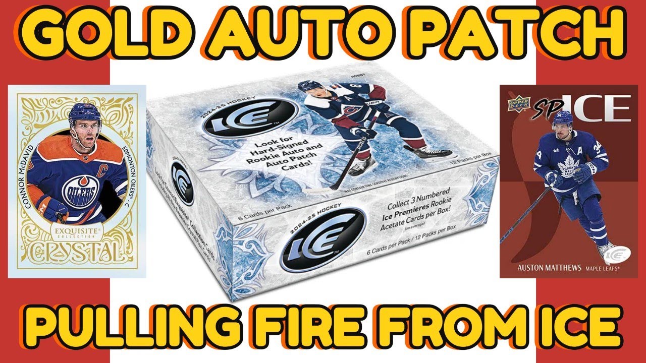 GOLD AUTO PATCH! 2024-25 ICE UPPER DECK HOCKEY CARDS