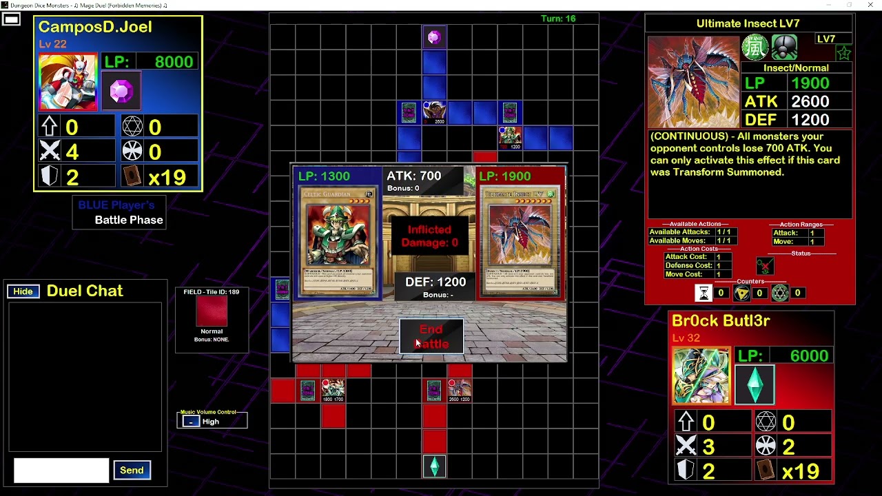 Doriado vs Insects (Standard Board) - DDM Online [Dev. Ver. 4.2]