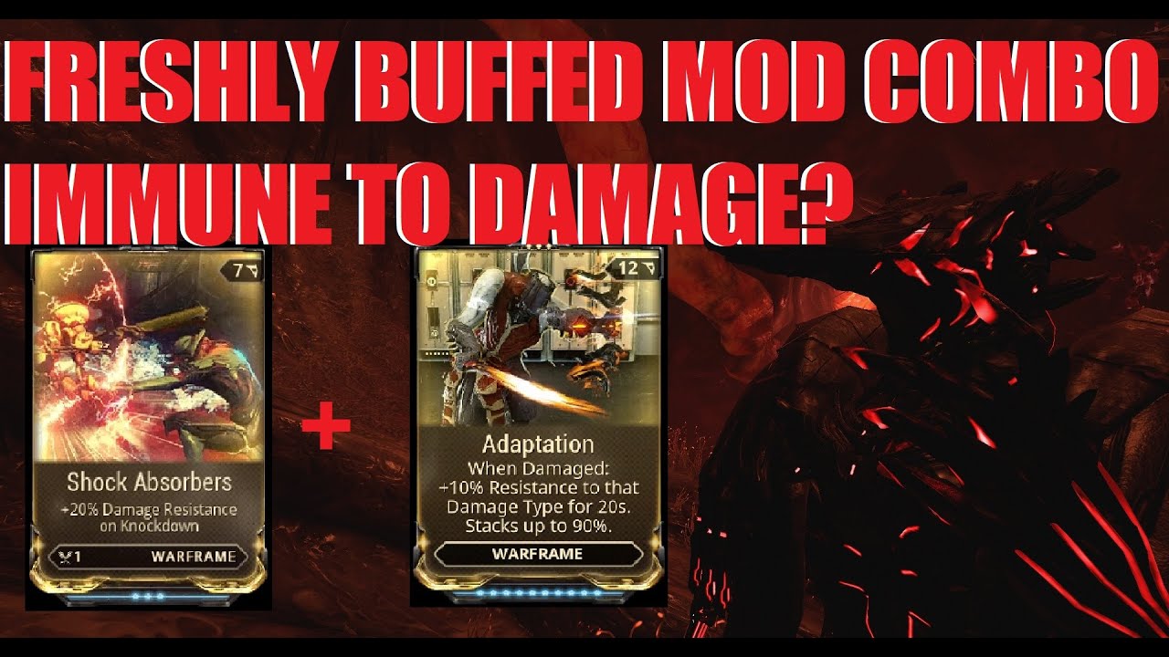[WARFRAME] Damage Immunity With This Buffed Two Mod Combo? Shock Absorbers l Call Of The Tempestarii