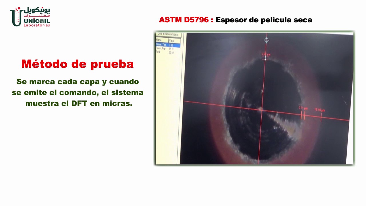 Prueba de grosor de película seca