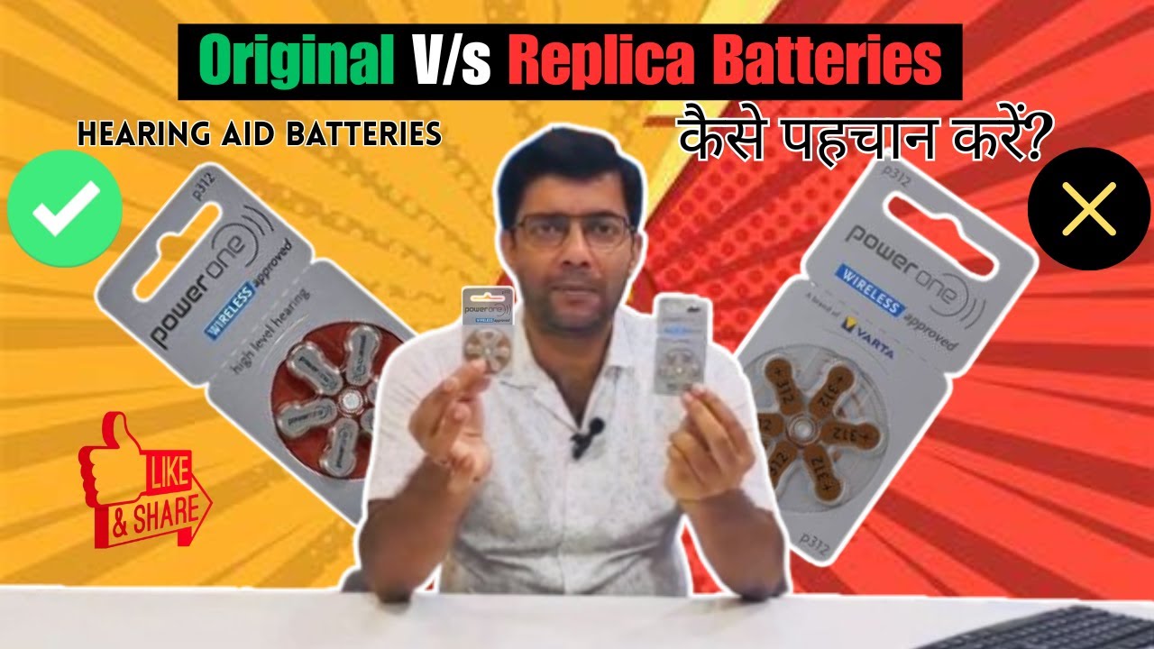 Original hearing aid batteries versus Replica hearing aid batteries#batteries #original #shorts