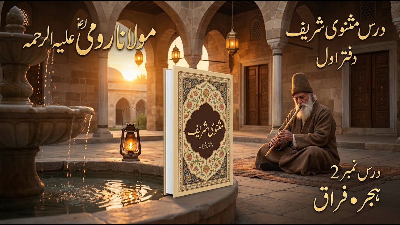 Dars e masnavi shareef Dafter 1.sabq 2.hijr o firaq#درس مثنوی دفتر 1 سبق2 -ہجر و فراق#darsemasnavi