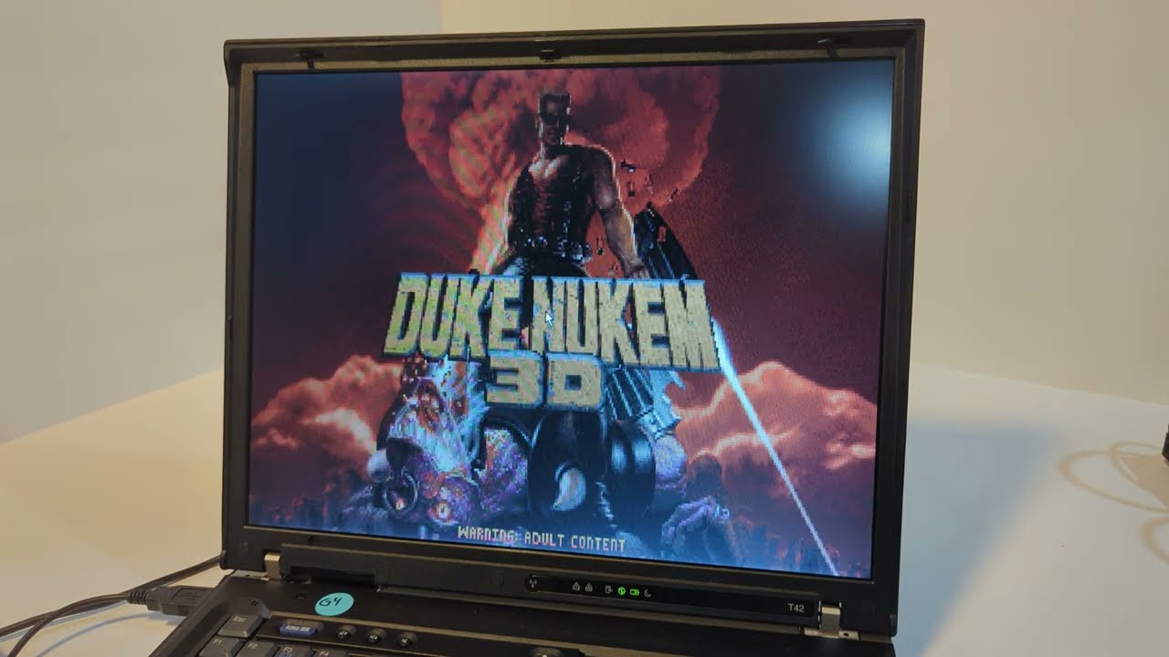 Duke 3D - Quick game intro running on IBM T42 Thinkpad