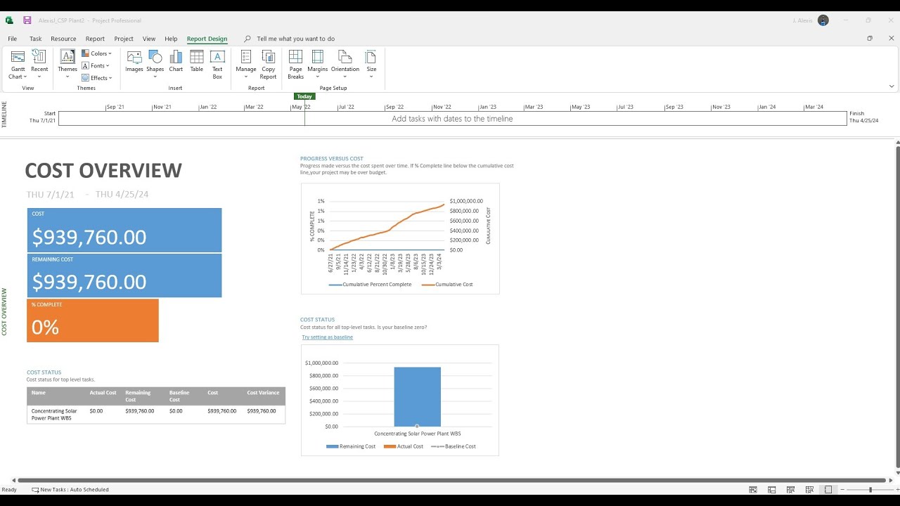 Adding contingency reserve to your project budget in Microsoft Project