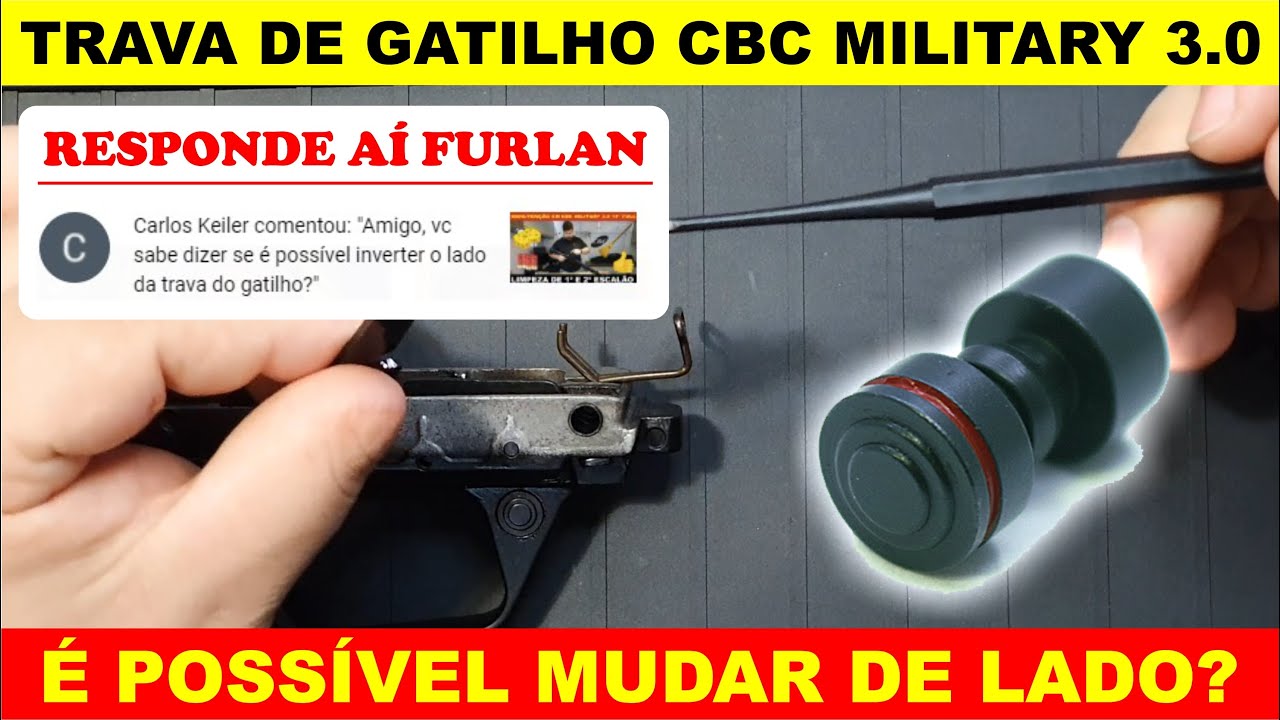 Conseguimos INVERTER a TRAVA do gatilho da espingarda CBC Military 3.0? [RESPONDE AÍ FURLAN 02]