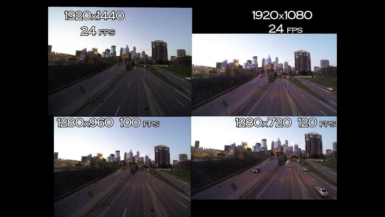 GoPro3 Black 1440 vs 1080 vs 960 vs 720 @ Dusk