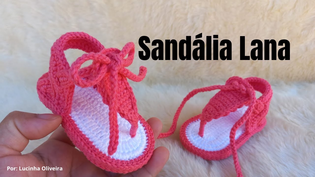 Sandália de crochê Lana (10cm) -Lana crochet sandals (10cm) @FioaFioCrochê