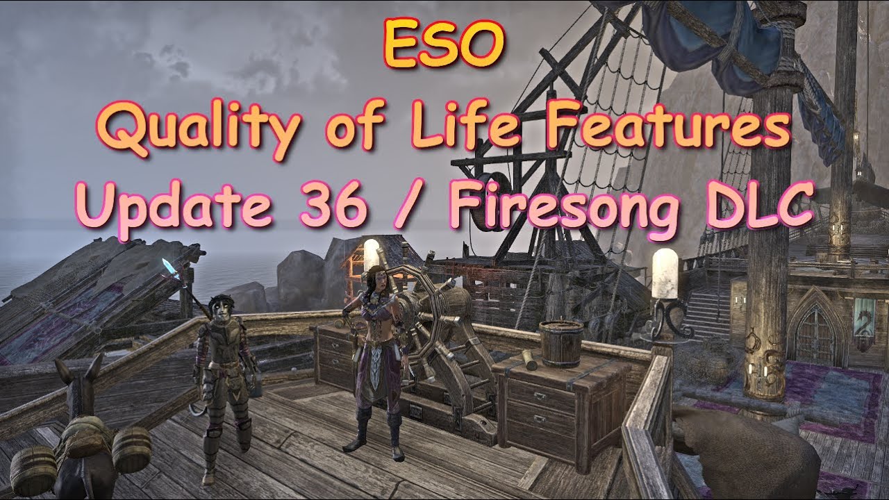 ESO Firesong DLC Patch 36 QOL Features