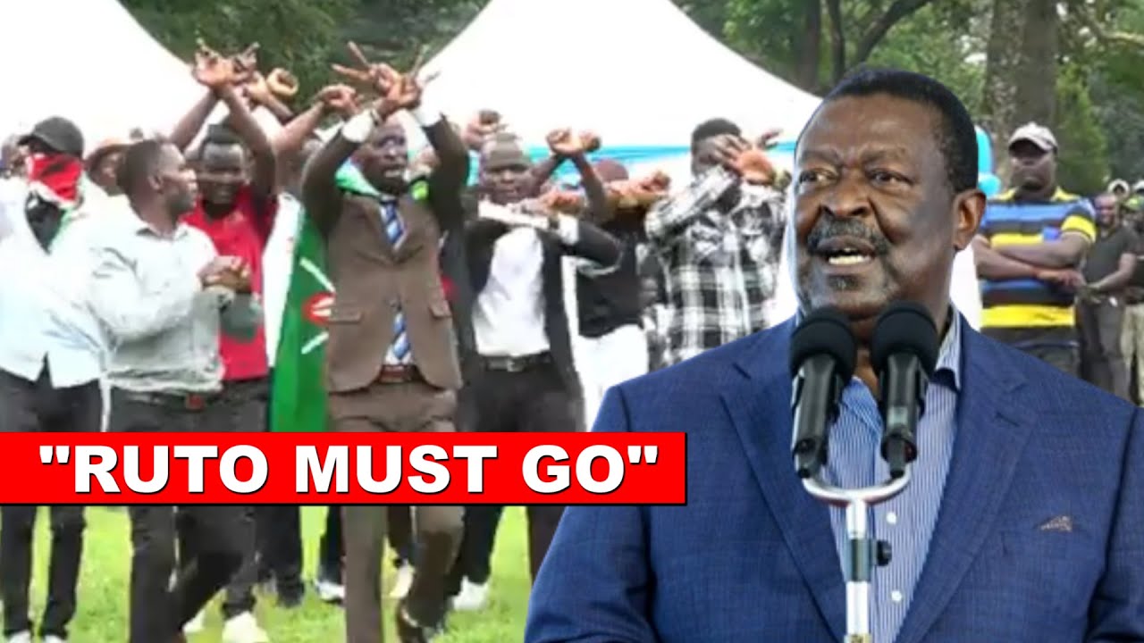 DRAMA!! Watch how Kakamega Gen Z stormed Mudavadi's rally, chased leaders away with 'Ruto must Go!🔥🔥