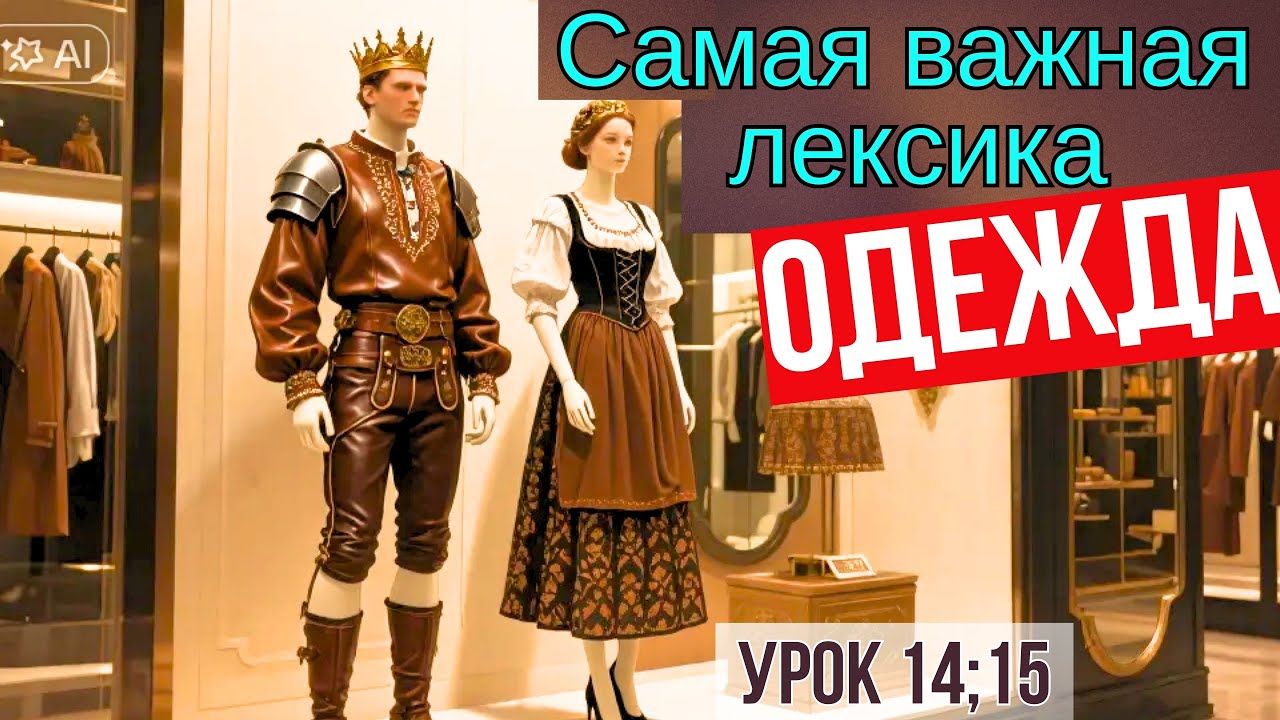 Урок 14,15.Одежда на немецком.Самая важная лексика на тему одежды#немецкийязык#германия#німецькамова