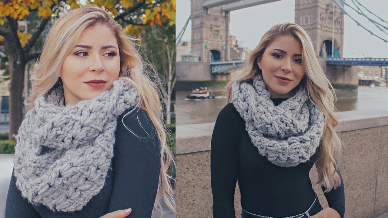 Crochet Infinity Scarf Tutorial | BEGINNER LEVEL | Easy And Fast