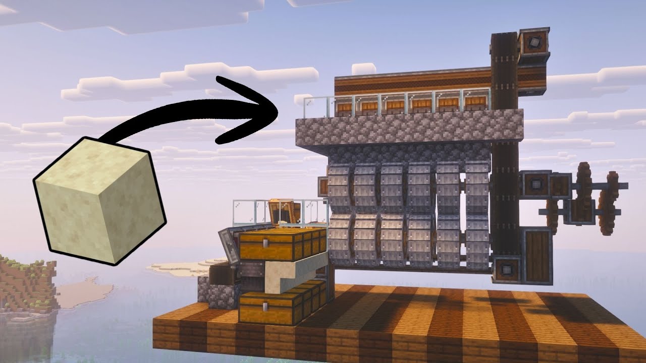Smooth sandstone Farm Create mod, Minecraft 1.20.1