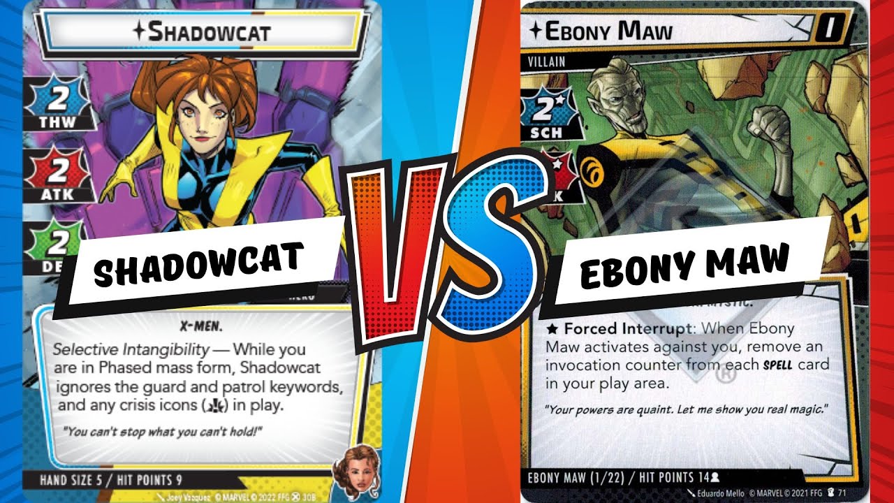 Shadowcat vs. Ebony Maw - Marvel Champions X-Men