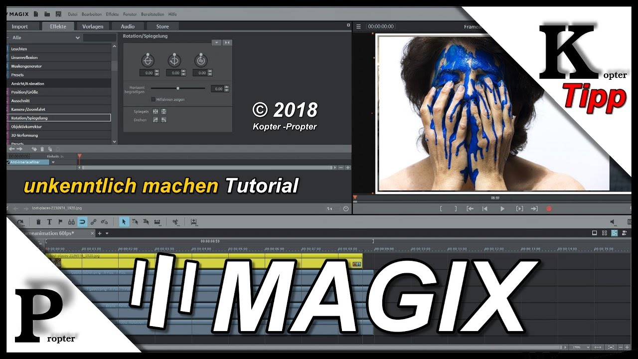 Magix Video Deluxe 2017 pro - Tutorial - Sachen unkenntlich machen deutsch