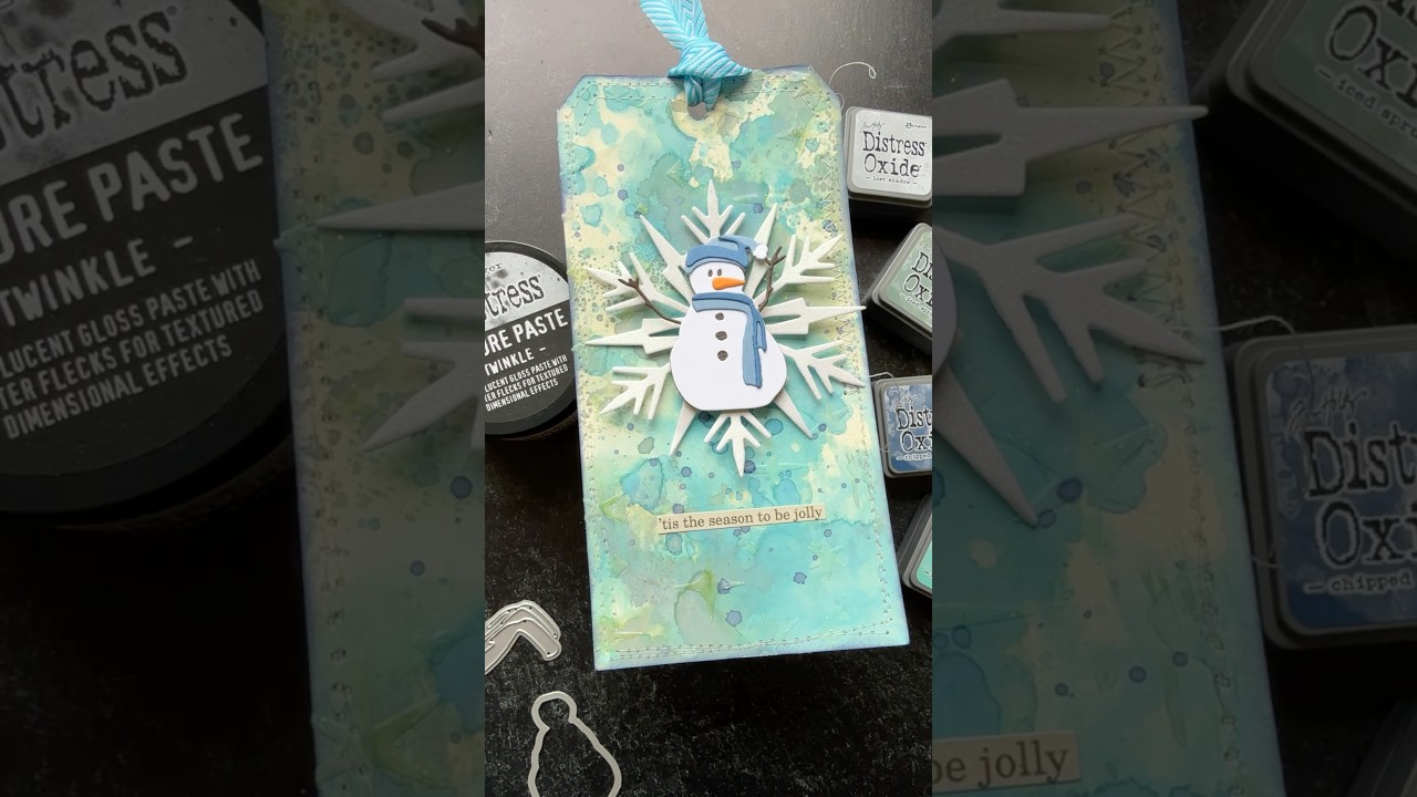 Mixed Media Winter Tag by 