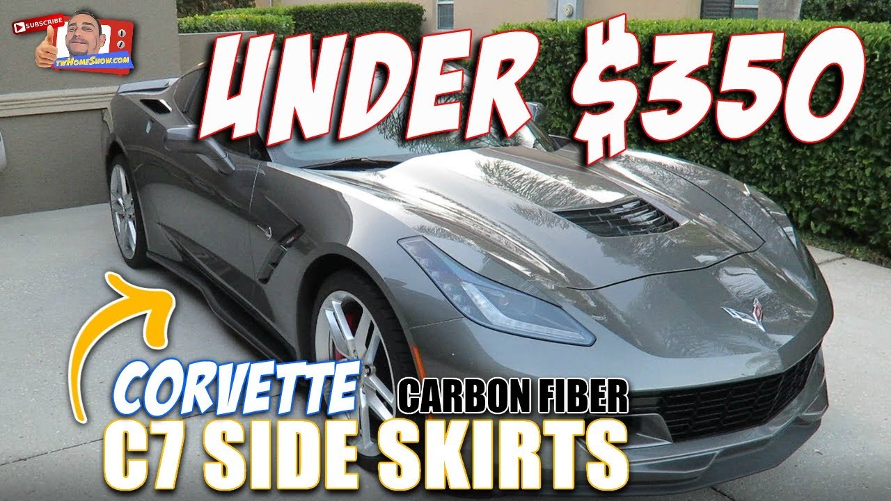 Боковые юбки из углеродного волокна | Установка и обзор | C7 Stingray Corvette