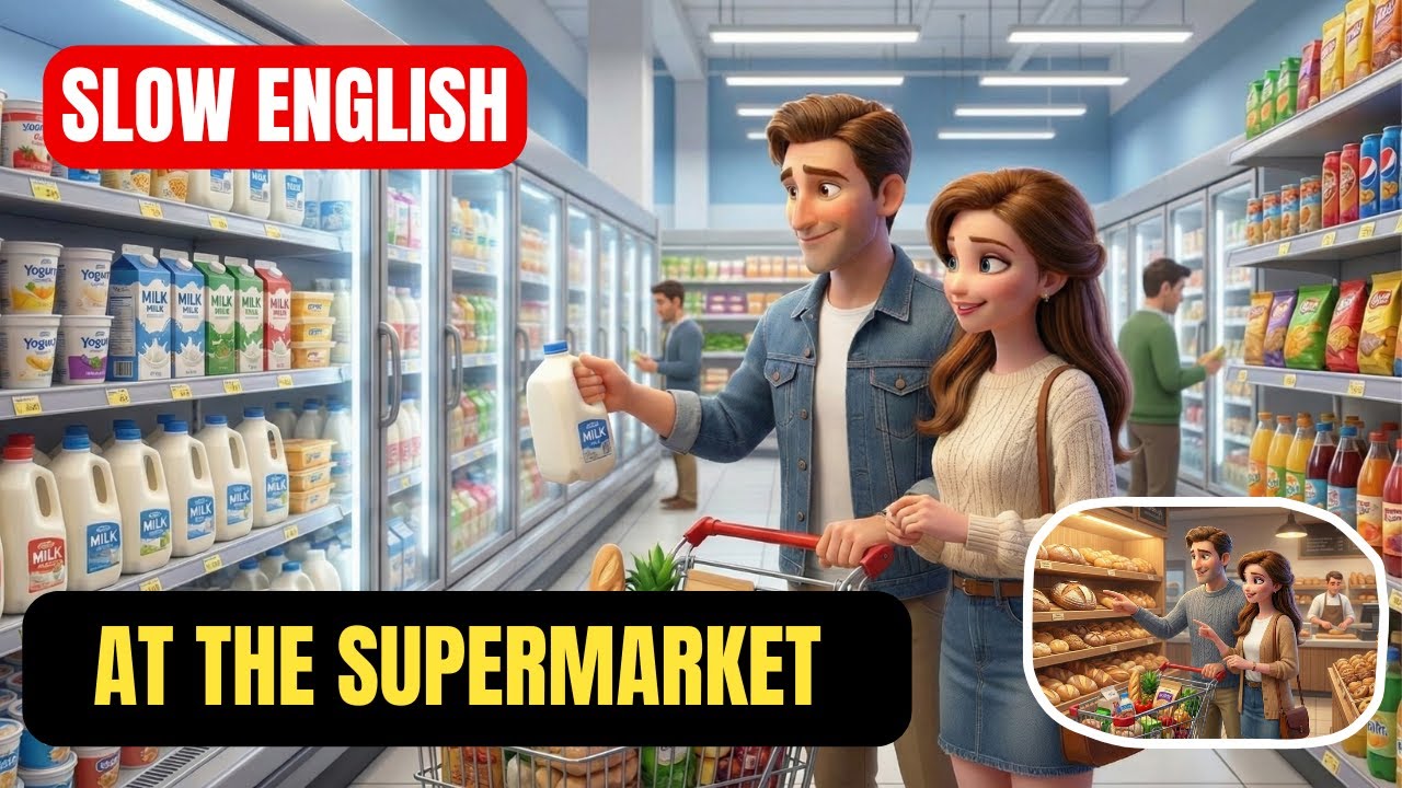 Learn English at the Supermarket - Slow English | Daily English Conversation Practice