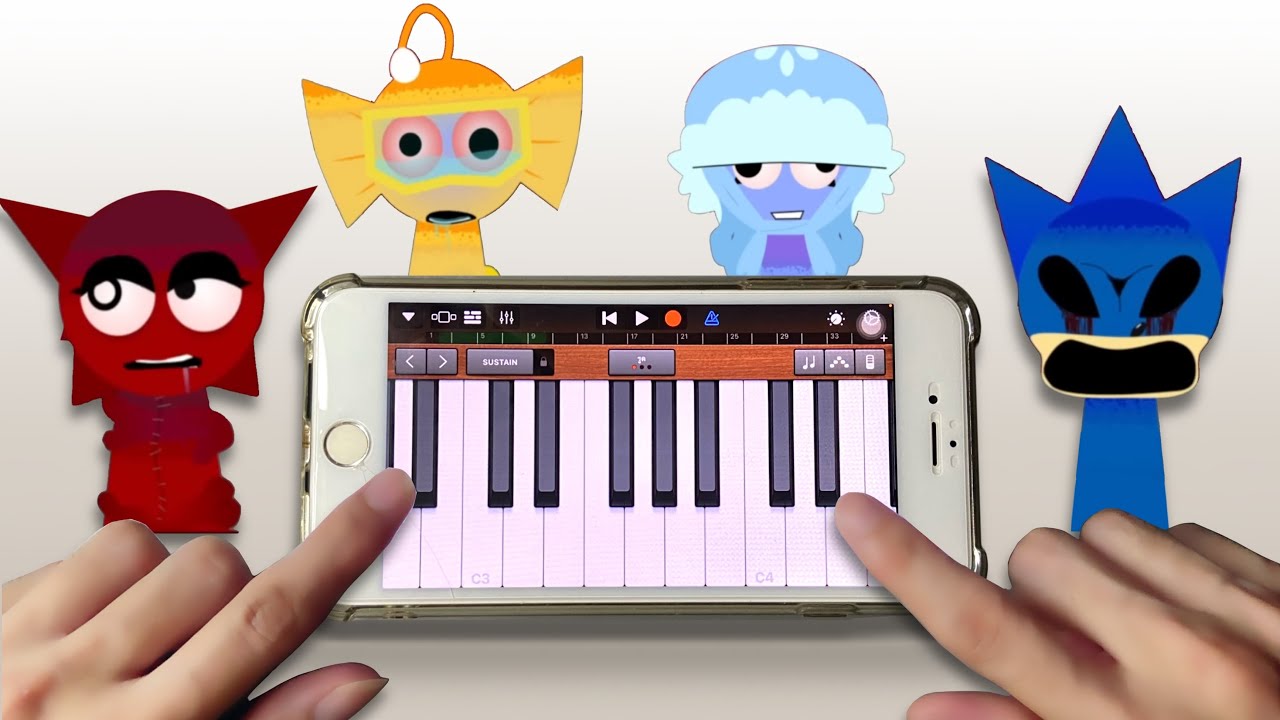 Incredibox sprunki retake bonus horror sound recreated in GarageBand 🎸