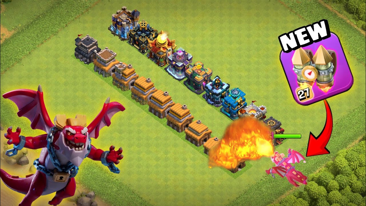 New Rocket Backpack Equipment VS Every Max Town Hall! Clash of Clans