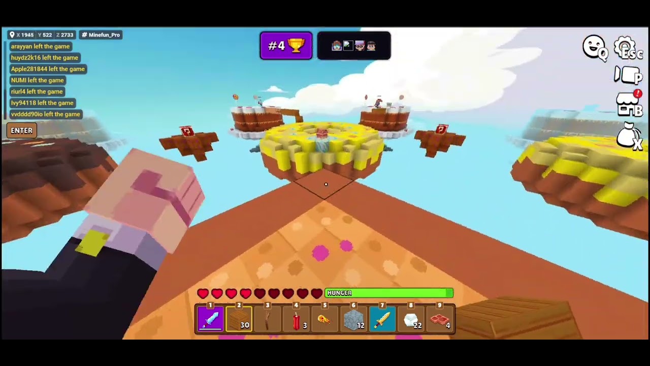 Sky wars gameplay... | Minefun.io