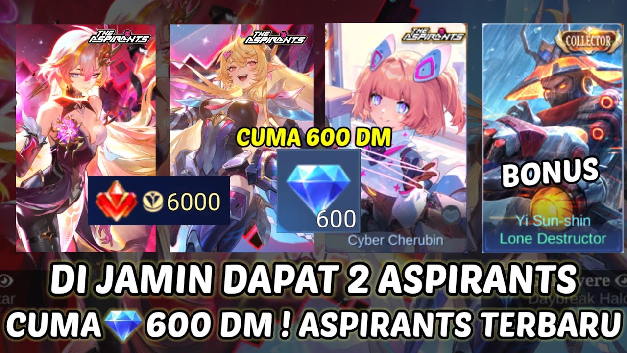 GUARANTEED TO GET 2 ASPIRANTS SKINS FOR ONLY 600 DM! SELENA, OBSIDIA, ANGELA ASPIRANTS! 6000 COLL...