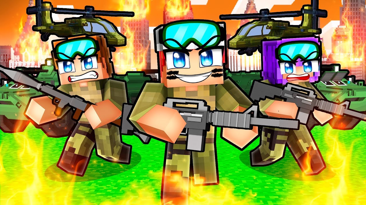 Having a MILITARY LIFE in Minecraft!