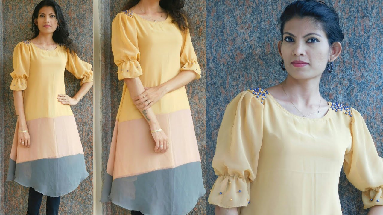Convert waste cloth in to designer top /cutting and stitching malayalam 👗👗👗👗
