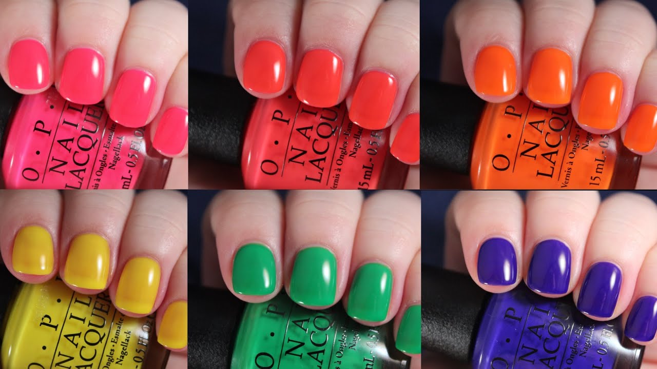 OPI Tru Neons 2016 | Live Application Review