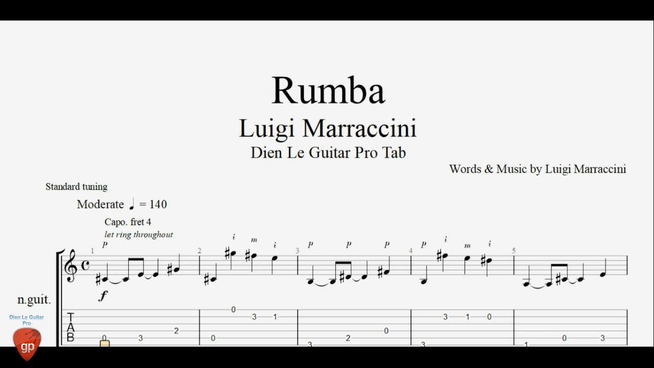 Luigi Marraccini - Rumba - Flamenco Guitar Tabs
