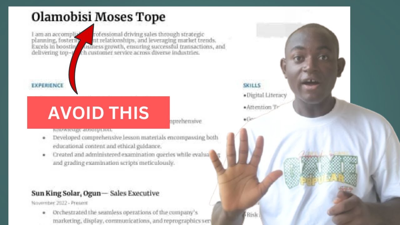 Avoid These 5 Resume Mistakes  (with real examples)