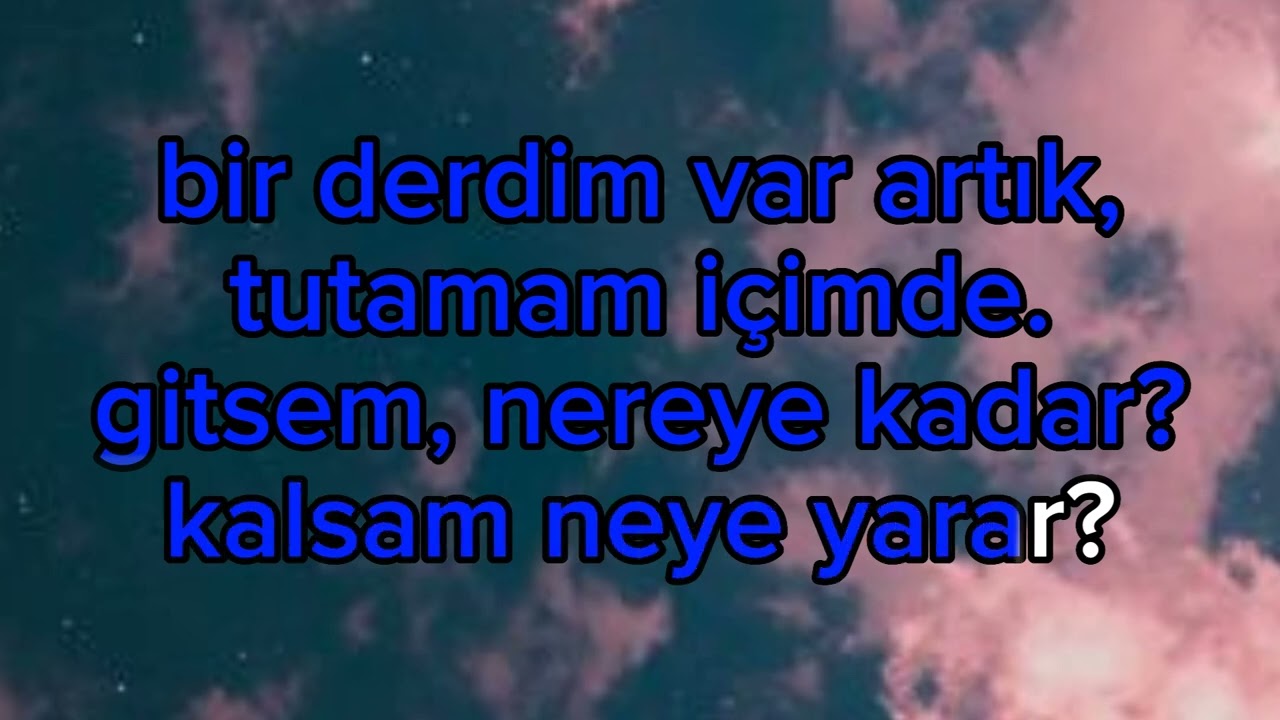 bir derdim var karaoke (speed up)