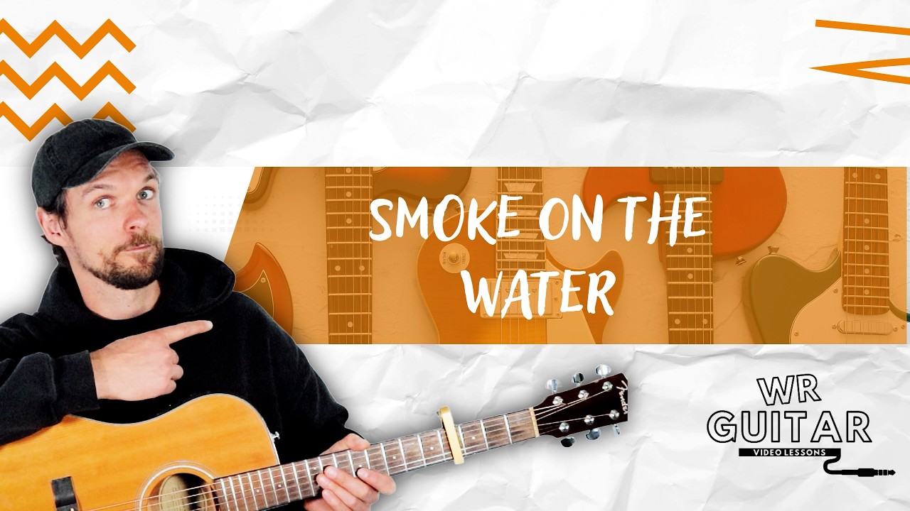 Smoke on the Water – Easy Guitar Play Along for Beginners (Acoustic & Electric)