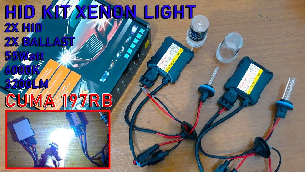 Unboxing HID KIT Xenon Light 55W 6000K