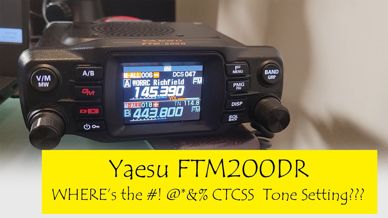 Yaesu FTM-200D - Where's the #! @*&% are the CTCSS settings!!!