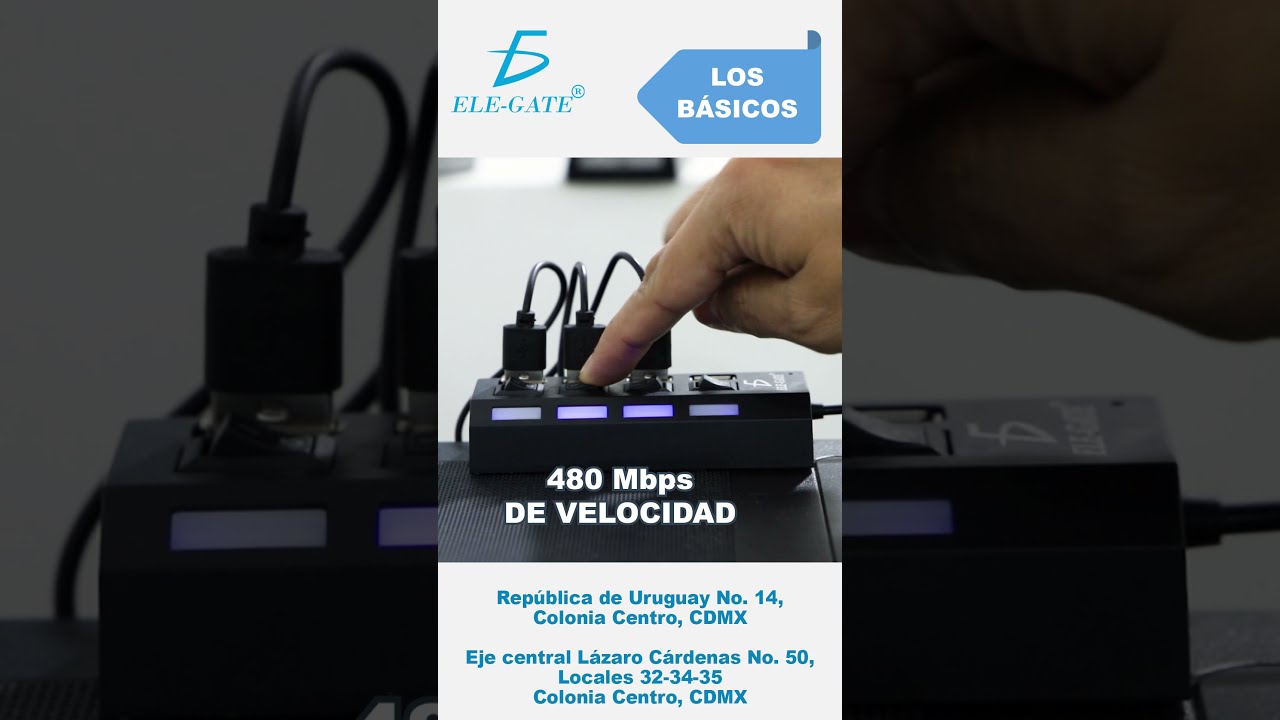 ✔💻HUB USB 2.0 de 4 puertos con switch💻✔