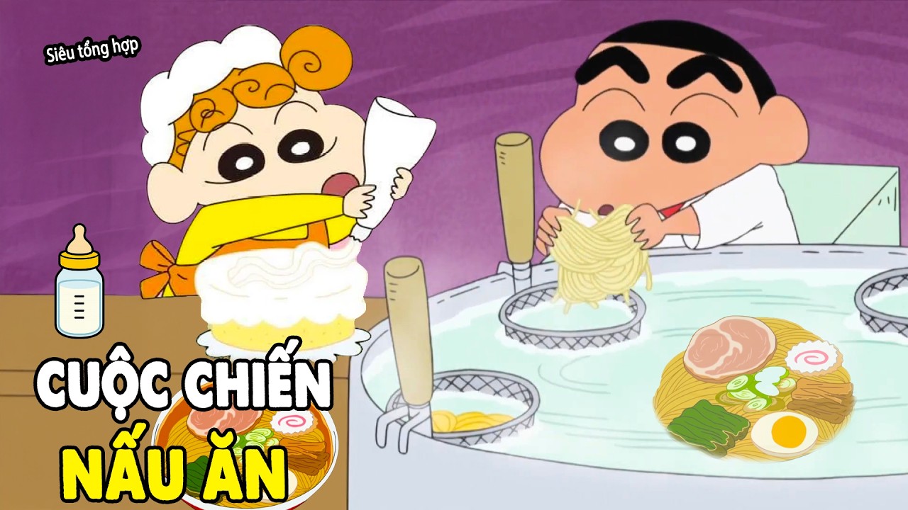Siêu Tổng Hợp Shin #158 - Thử Thách Cấm Cười Khi Ăn | Shin Tập Mới Để Ăn Cơm | Shin Cậu Bé Bút Chì