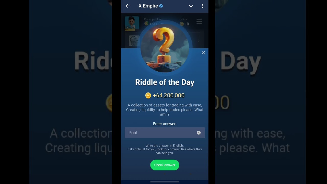 X EMPIRE Today Riddle 