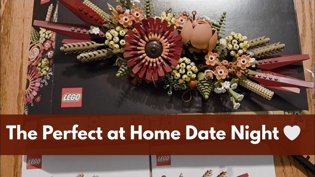 Обзор композиции из сухоцветов из конструктора Lego для украшения стола.