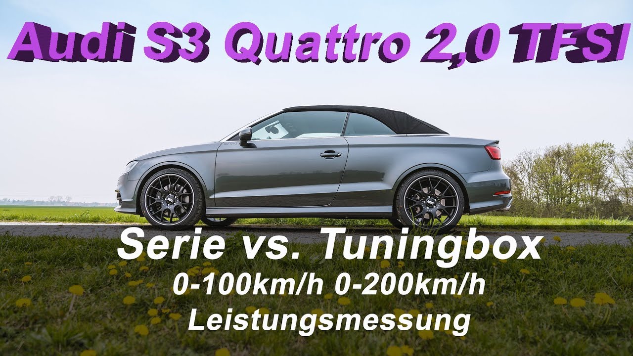 Audi S3 2,0 TFSI Quattro Cabrio - Serie vs. Chiptuning Box