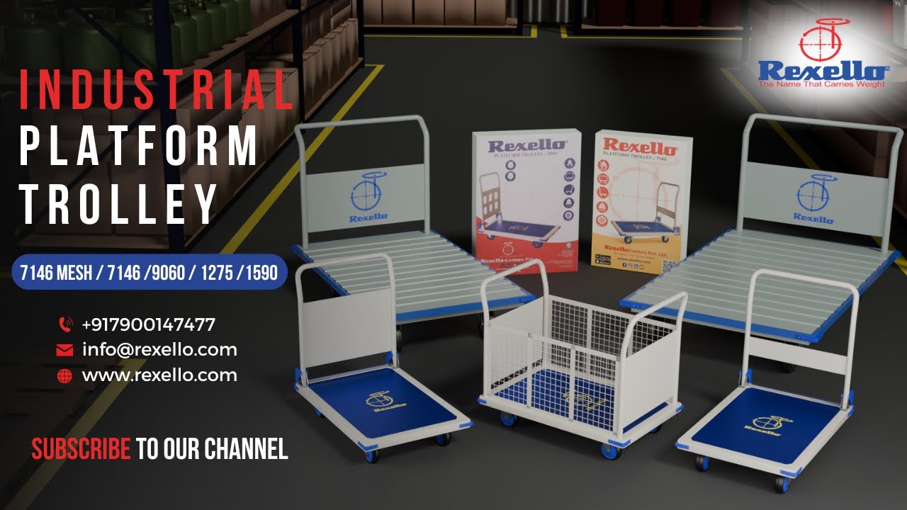 Rexello Industrial Platform Trollies For Material Handling Solutions.#Rexello #MaterialHandling