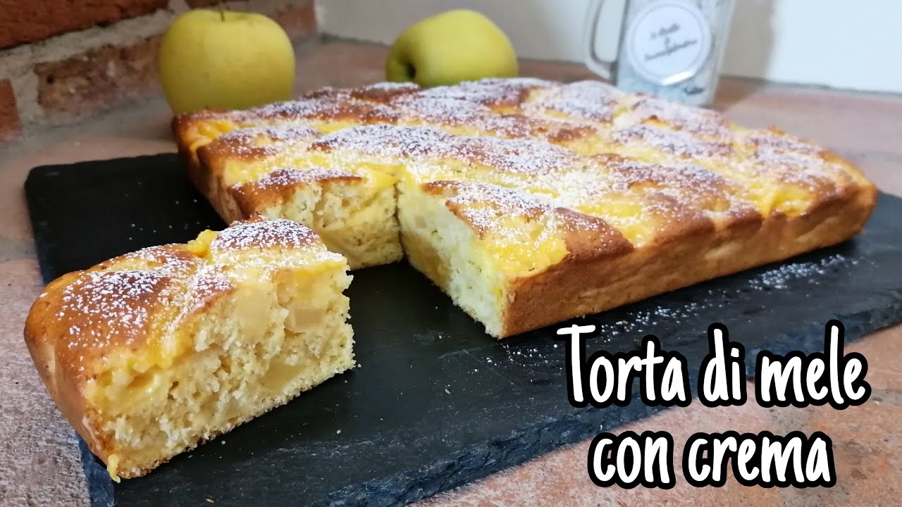 Яблочный пирог с заварным кремом I БЕЗ МАСЛА И МАСЛА 🍏